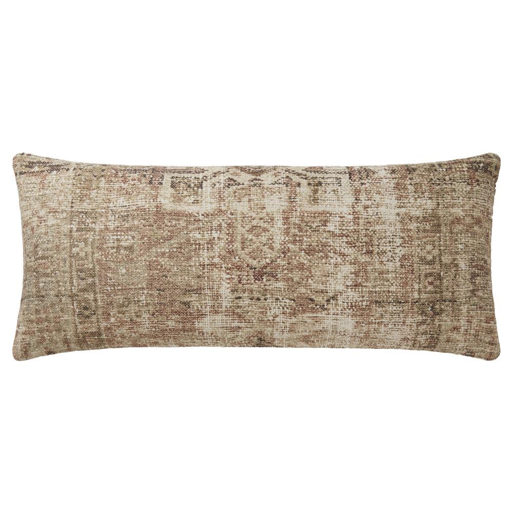 Loloi Global Bazaar Clay Down Decorative Lumbar Pillow - 13x35