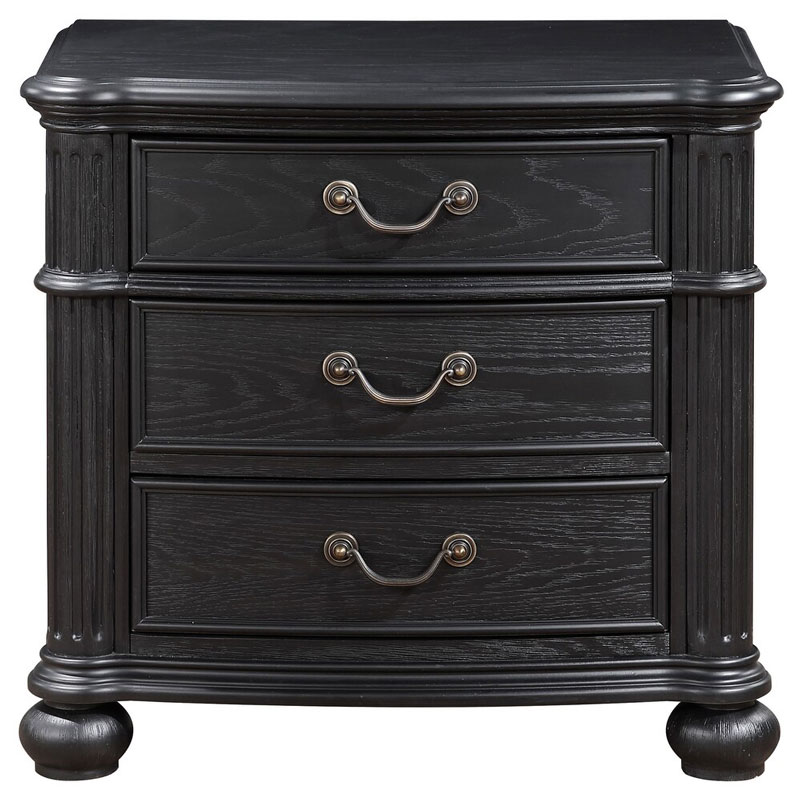 Coaster Furniture Celina 3-drawer Nightstand Bedside Table Black