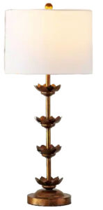 SAFAVIEH Lighting 32-inch Lani Antique Gold Leaf Table Lamp
